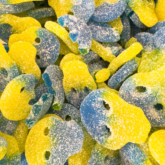 Bubs Sour Lemon & Blue Raspberry Skulls