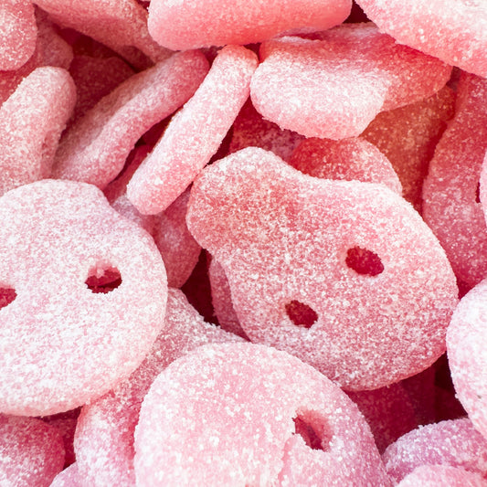 Swedish Pink Strawberry Sour Skulls